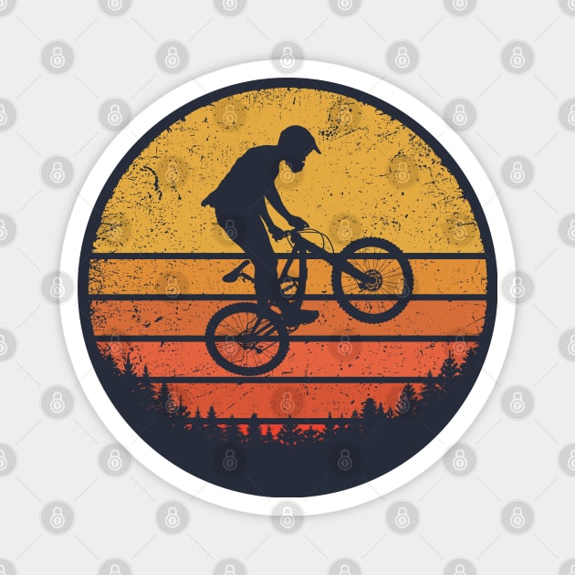 Mountain Bike - Retro Jump Magnet by TigerTom